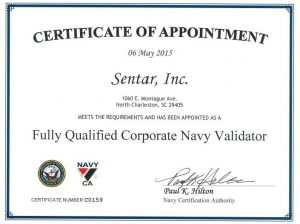 Fully Qualified Navy Validator Certificate