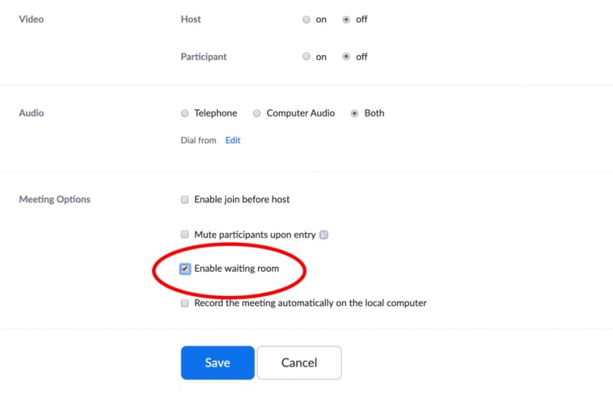 Securing Zoom - Use waiting rooms.